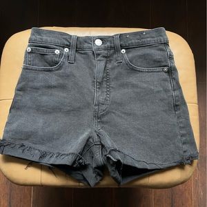 Madewell High-Rise Denim Shorts in Lunar Wash